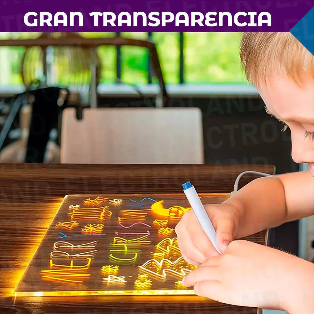Pizarra Lampara LED Acrílica +7 Colores