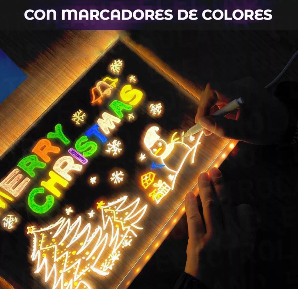 Pizarra Lampara LED Acrílica +7 Colores